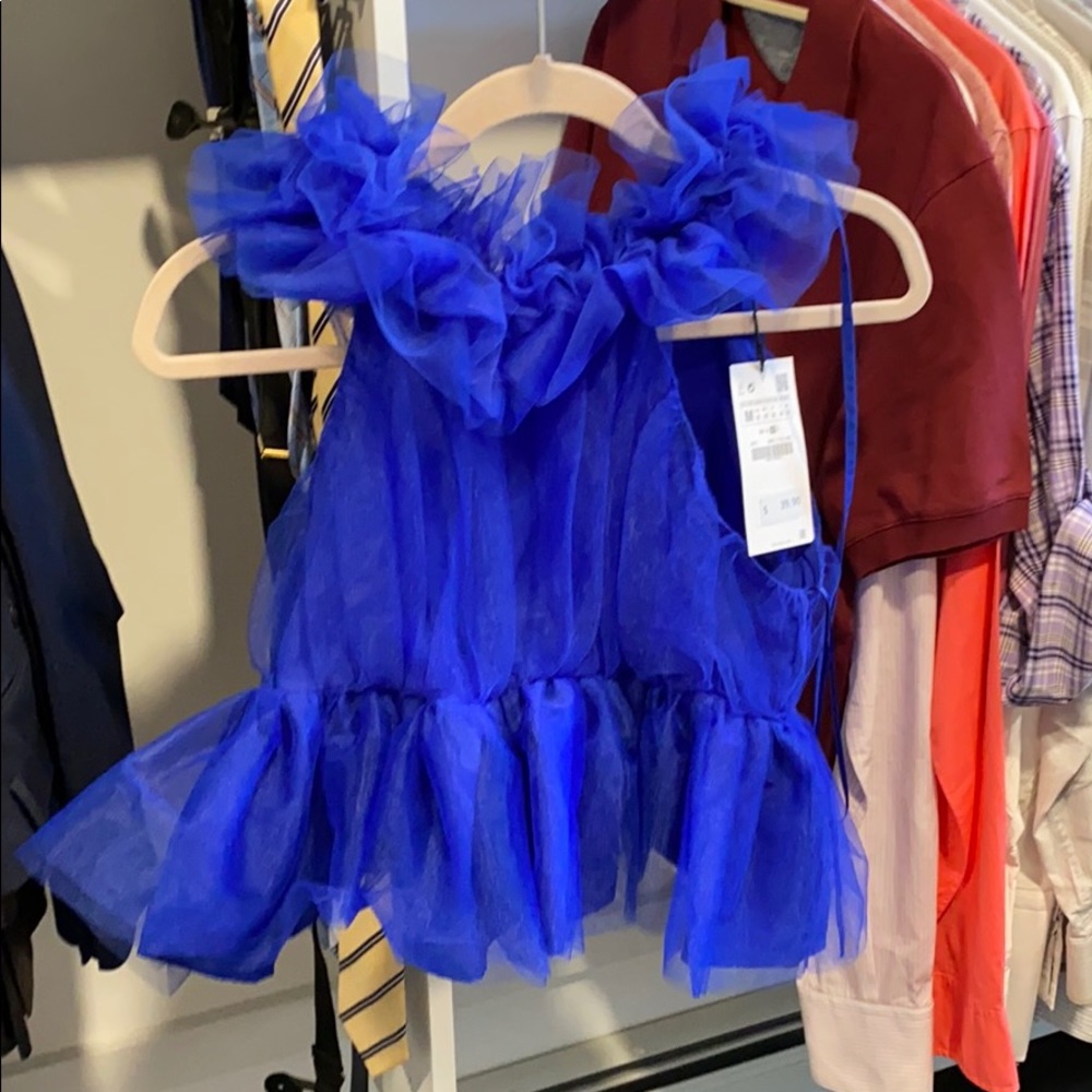 Zara royal blue top